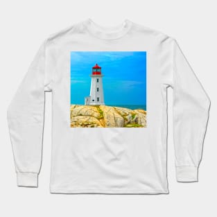 The Solitude of a Lighthouse, Peggy's Cove Long Sleeve T-Shirt